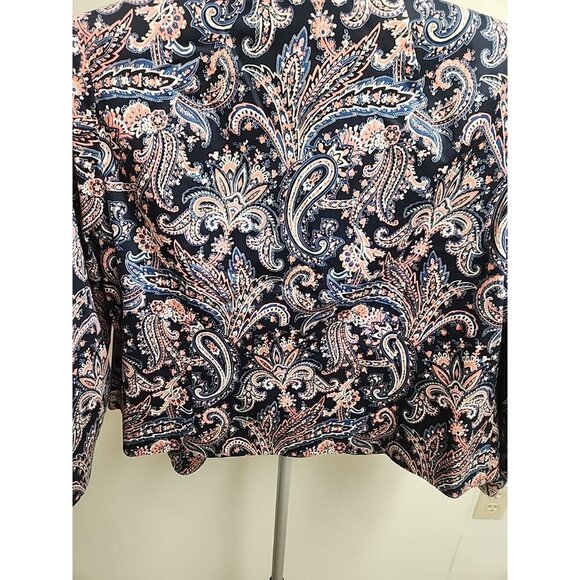 Pendleton Floral Paisley Open Front Jacket Size 16 - Picture 10 of 12